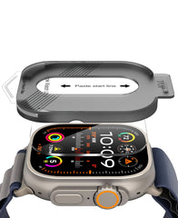 Apple Watch Ultra Uyumlu 49mm Hizalama Aparatlı Cam Ekran Koruyucu