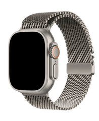 Apple Watch Uyumlu Metal Hasır Paslanmaz Çelik Amares Loop Kordon