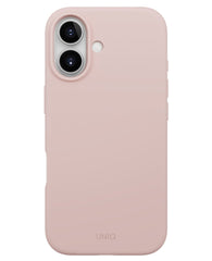 iPhone 17 uyumlu pembe Uniq Lino Hybrid Magsafe kılıf.