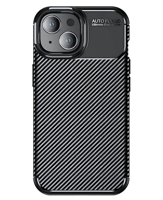 iPhone 15 Uyumlu Karbon Silikon Kılıf
