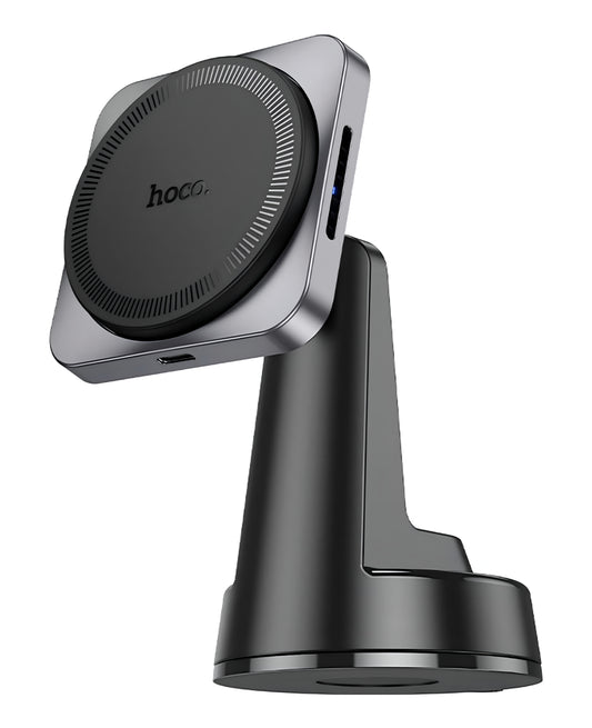 Hoco HW16 Vantuzlu 2in1 Kablosuz Şarj Özellikli Magsafe Manyetik Araç Telefon Tutucu