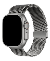 Apple Watch Uyumlu Metal Hasır Paslanmaz Çelik Amares Loop Kordon