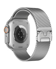 Apple Watch Uyumlu Metal Hasır Paslanmaz Çelik Amares Loop Kordon
