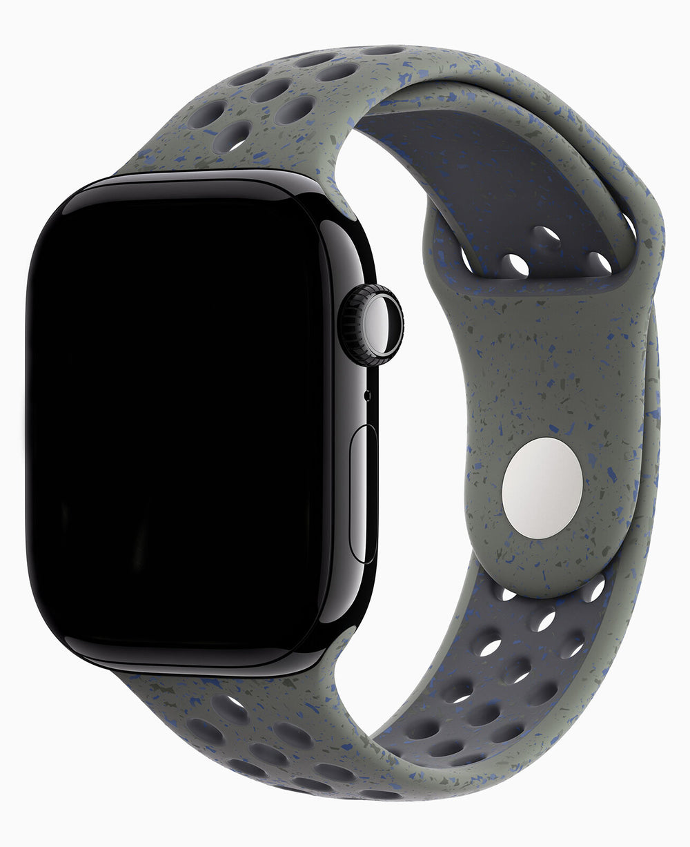 Apple Watch Uyumlu Delikli Spor Silikon Trou Loop Kordon - Mikro Yeşil - Strapg