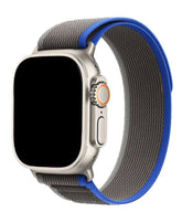 Apple Watch Uyumlu Kumaş Trail Loop Kordon - Gri Mavi - Strapg