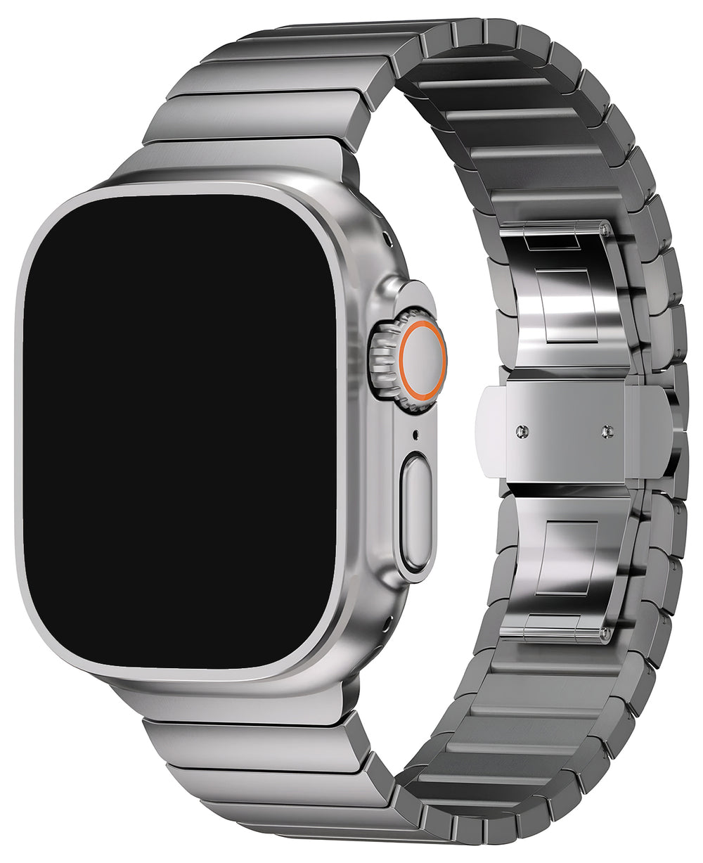 Apple Watch Uyumlu Metal Paslanmaz Çelik Poison Loop Kordon - Titanyum - Strapg