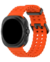 Samsung Galaxy Watch 7 Ultra Uyumlu Tokalı Spor Silikon Ocean Loop Kordon