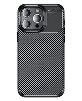 iPhone 14 Pro Max Uyumlu Karbon Silikon Kılıf - Siyah - Strapg