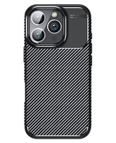 iPhone 16 Pro Max Uyumlu Karbon Silikon Kılıf - Siyah - Strapg