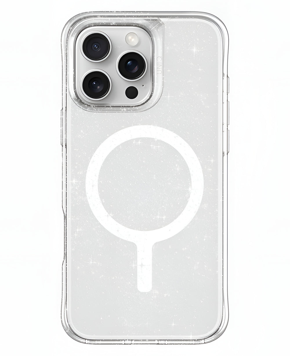 iPhone 16 Pro Max Uyumlu Uniq LifePro Xtreme Magsafe Kılıf - Simli Şeffaf - Strapg
