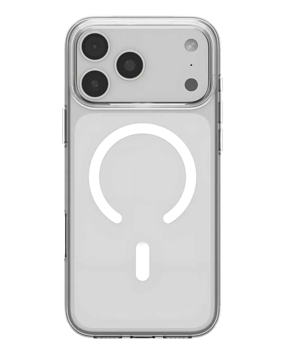 iPhone 17 Pro Uyumlu Sararmaz Sert Şeffaf Magsafe Kılıf - Şeffaf - Strapg