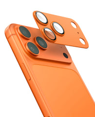 iPhone 17 Serisi Uyumlu Metal Kamera Lens Koruyucu - Turuncu - Strapg