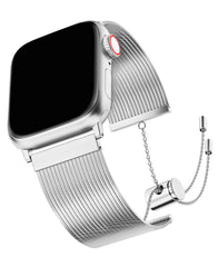 Apple Watch Uyumlu Metal Paslanmaz Çelik Roppel Loop Kordon