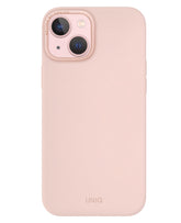 Uniq iPhone 15 Uyumlu Lino Hue Magsafe Silikon Kılıf - Pembe - Strapg