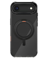 iPhone 17 Air uyumlu siyah StrapG Uniq Swivix dönebilen destekli kılıfın arka görünümü.
