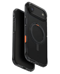 iPhone 17 Air uyumlu StrapG Uniq Swivix Siyah kılıf, entegre dönebilen destek ayağı ile.