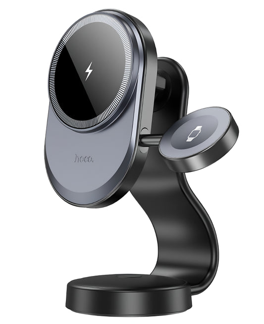 Hoco HW28 Magsafe Kablosuz Şarj Destekli Telefon Akıllı Saat Araç Tutucu