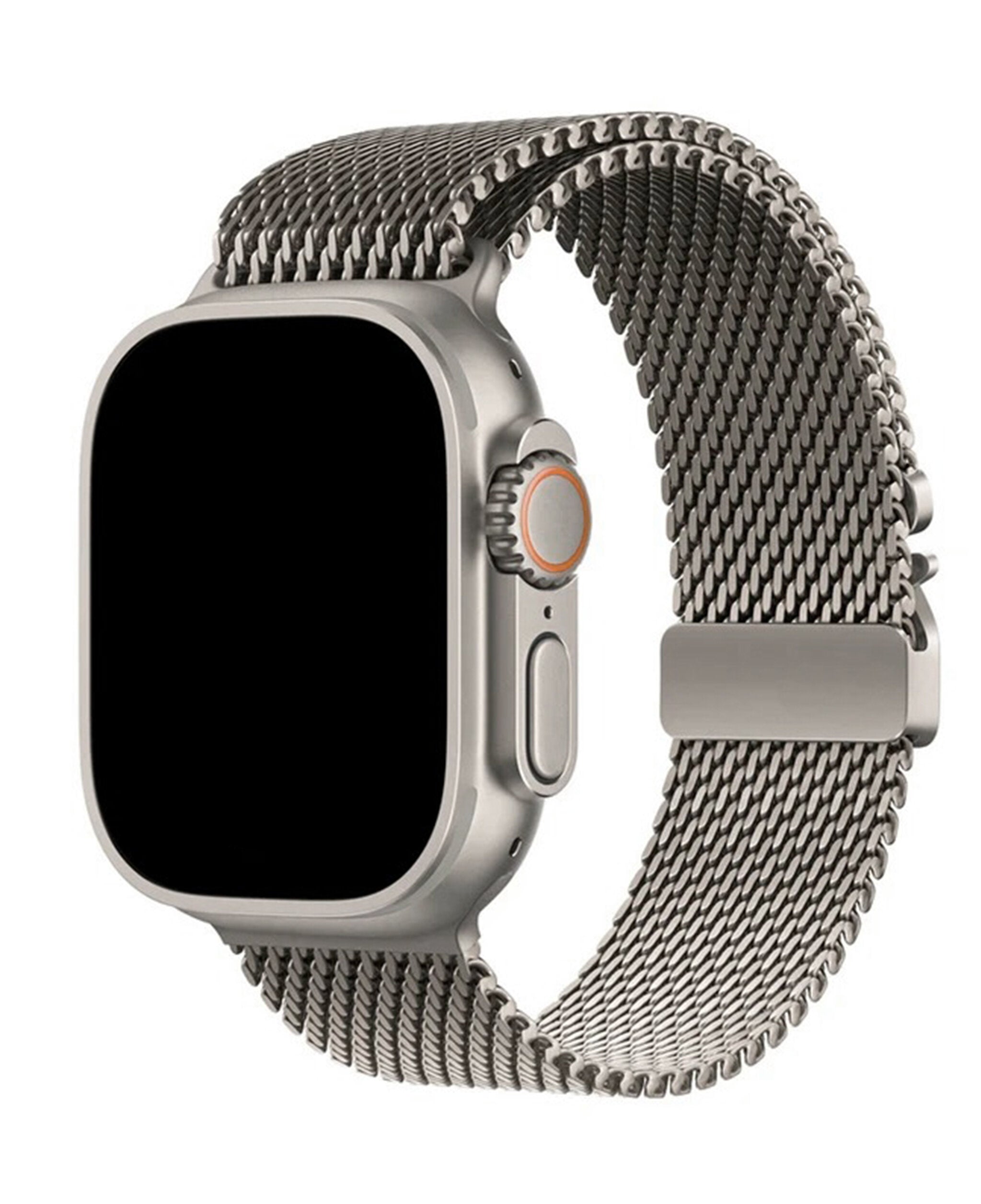 Apple Watch Uyumlu Metal Hasır Paslanmaz Çelik Amares Loop Kordon