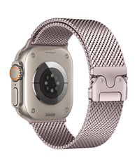 Apple Watch Uyumlu Metal Hasır Paslanmaz Çelik Amares Loop Kordon