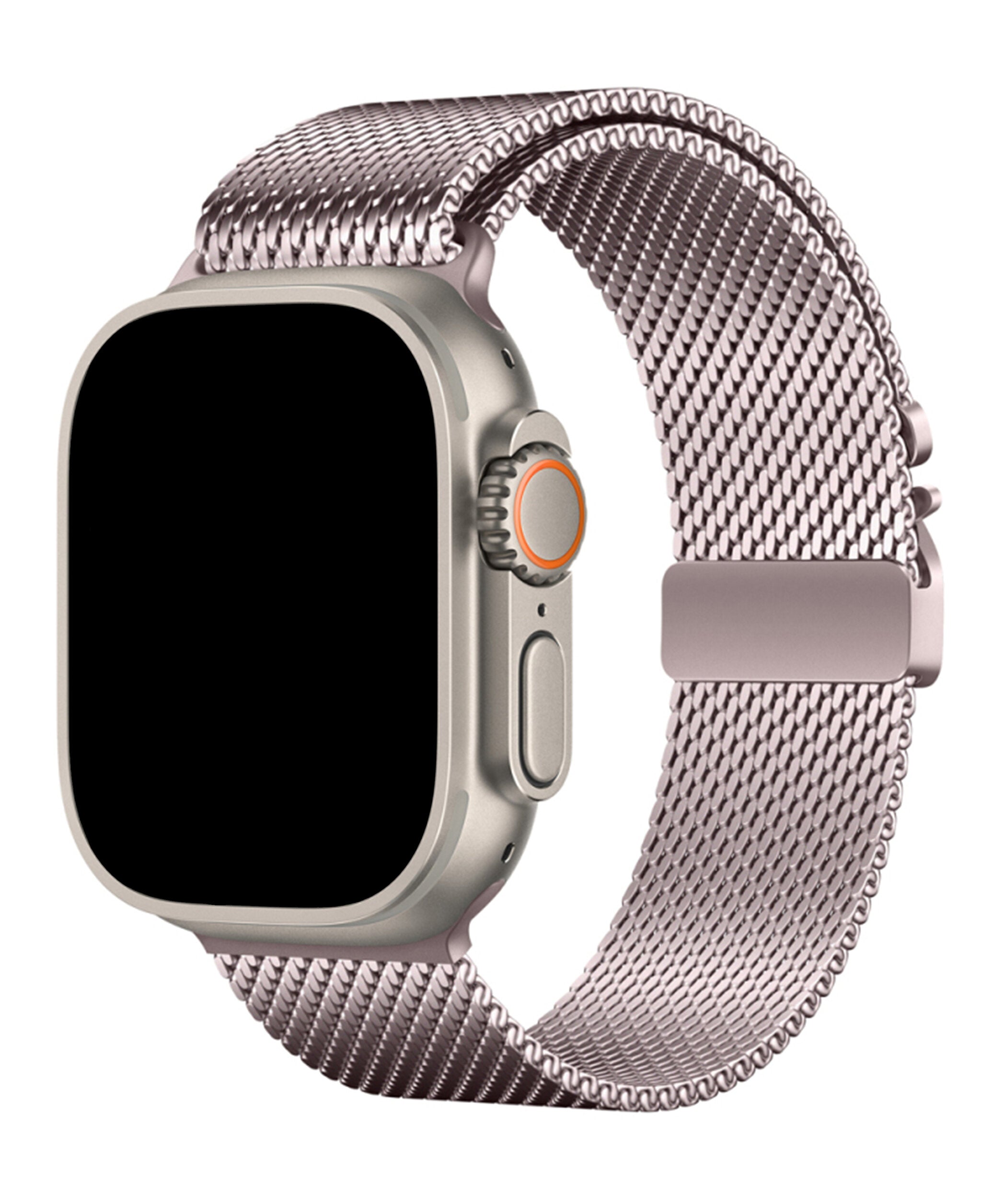 Apple Watch Uyumlu Metal Hasır Paslanmaz Çelik Amares Loop Kordon
