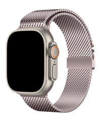 Apple Watch Uyumlu Metal Hasır Paslanmaz Çelik Amares Loop Kordon