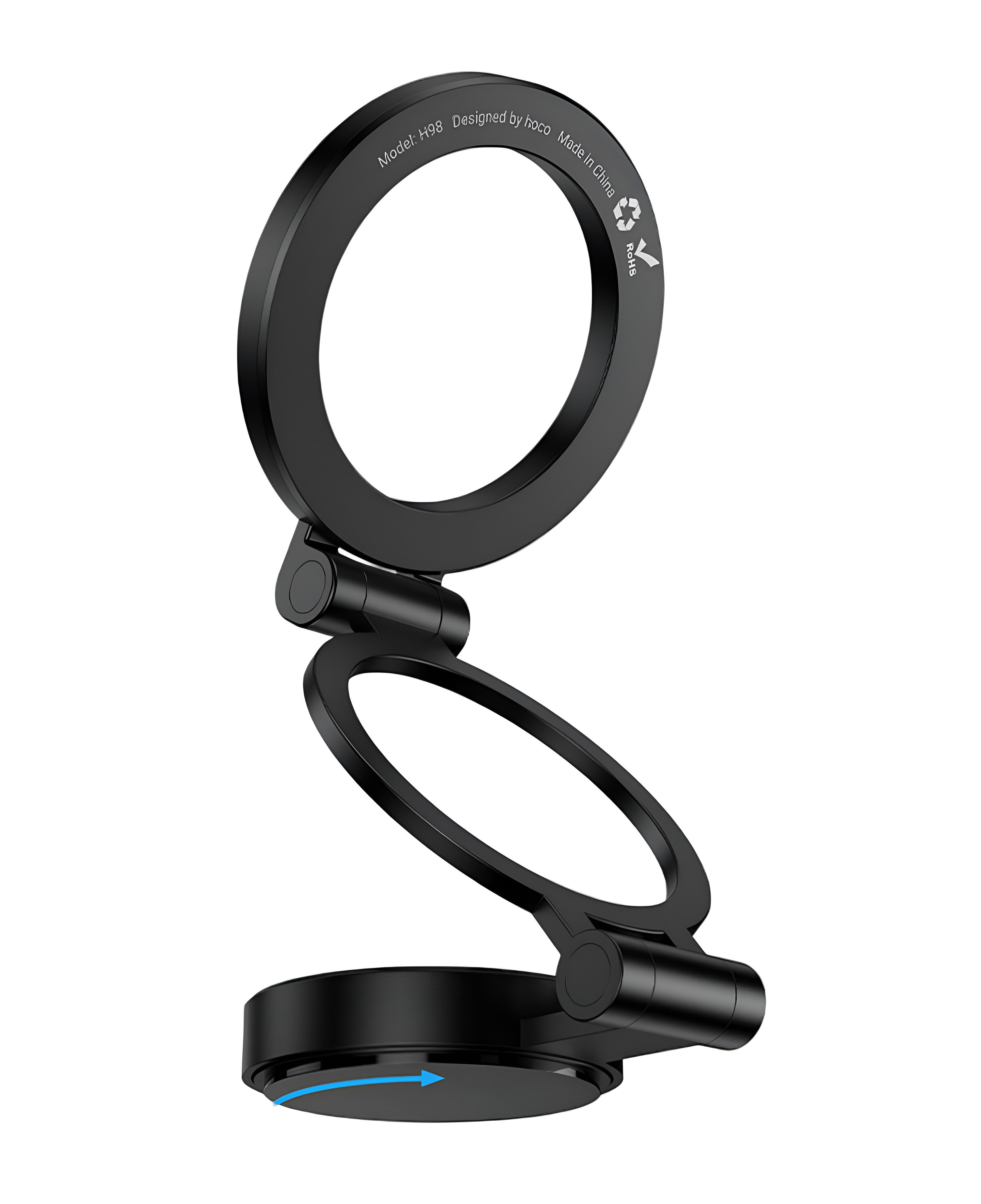 Hoco H98 Rider 360 Derece Dönen Yapışkanlı Katlanabilir Manyetik Magsafe Araç Telefon Tutucu