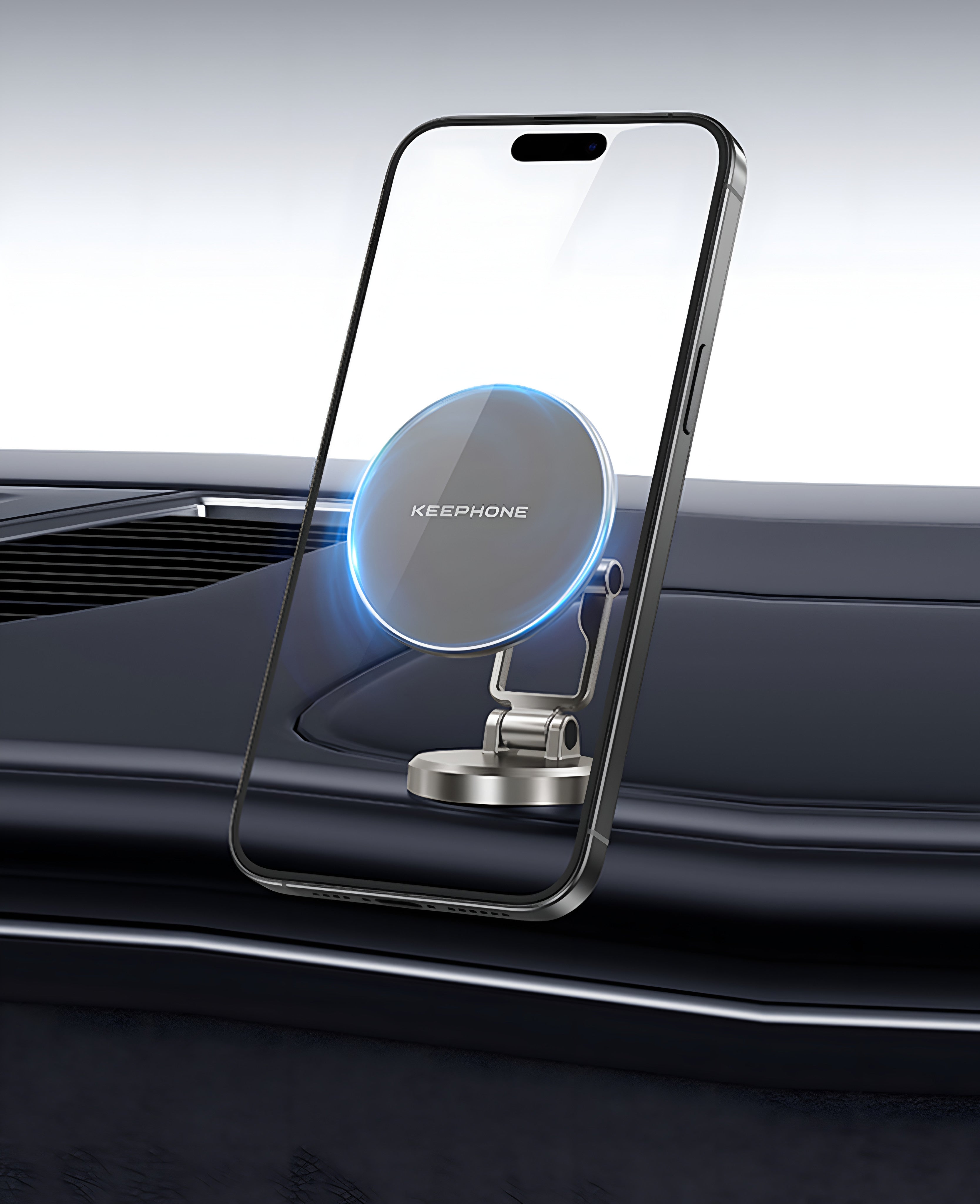 Keephone MagHold CR106 Yapışkanlı 360 Derece Ayarlanabilir Manyetik Magsafe Araç Telefon Tutucu