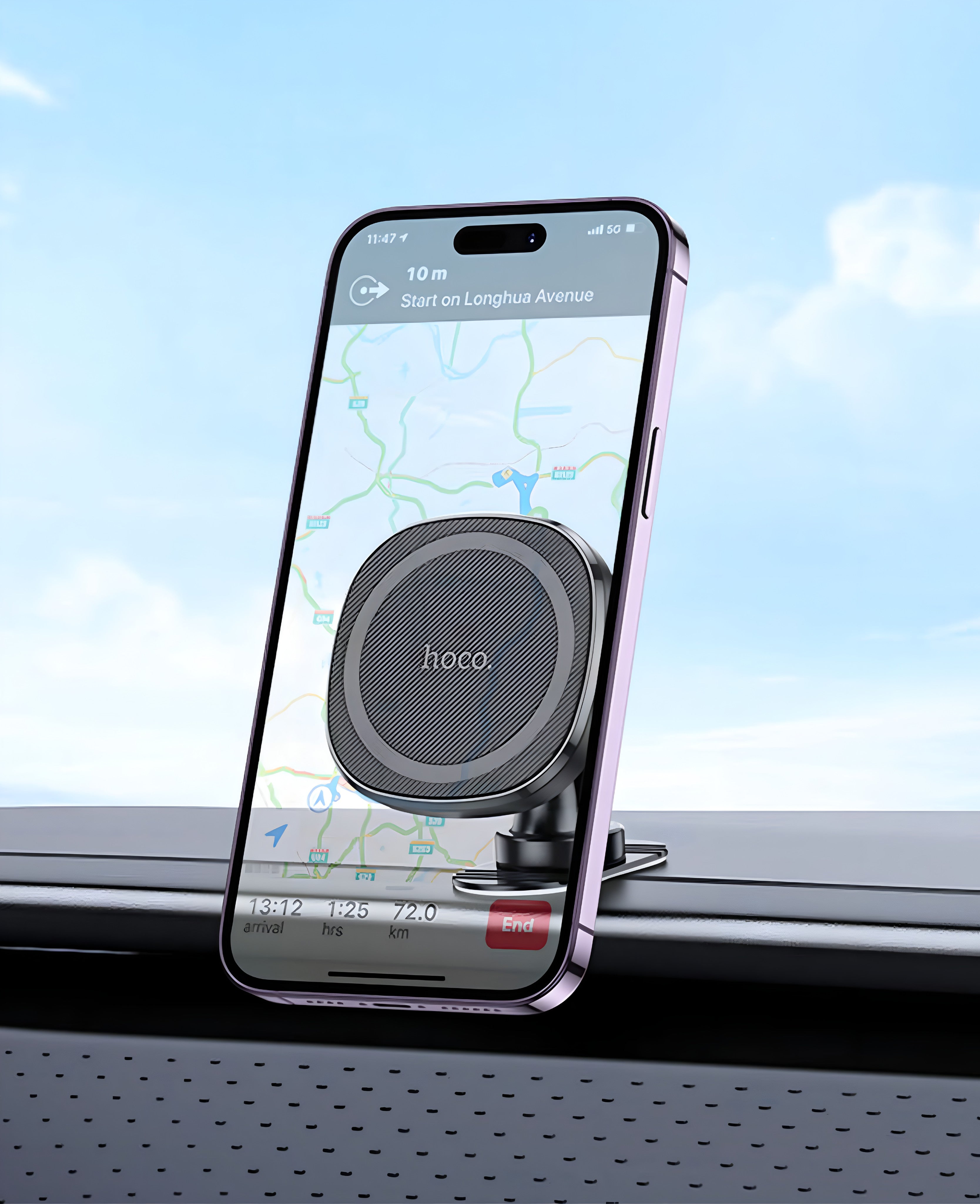 Hoco H35 Cheetah Yapışkanlı Manyetik Magsafe Araç Telefon Tutucu