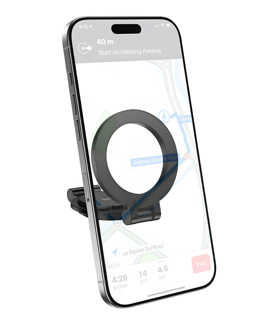 Hoco H98 Rider 360 Derece Dönen Yapışkanlı Katlanabilir Manyetik Magsafe Araç Telefon Tutucu