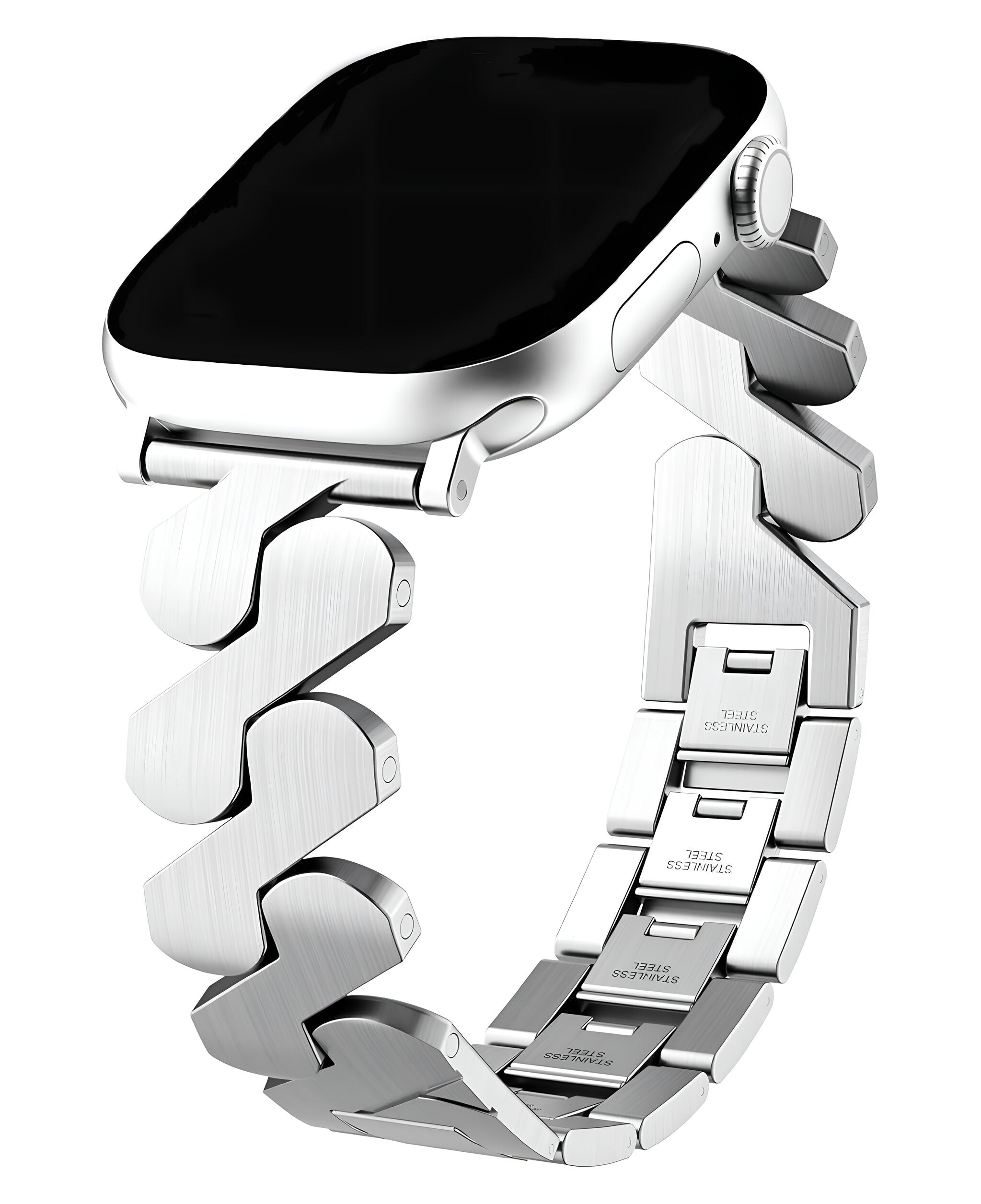 Apple Watch Uyumlu Metal Paslanmaz Celik Helix Loop Kordon
