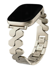 Apple Watch Uyumlu Metal Paslanmaz Celik Helix Loop Kordon