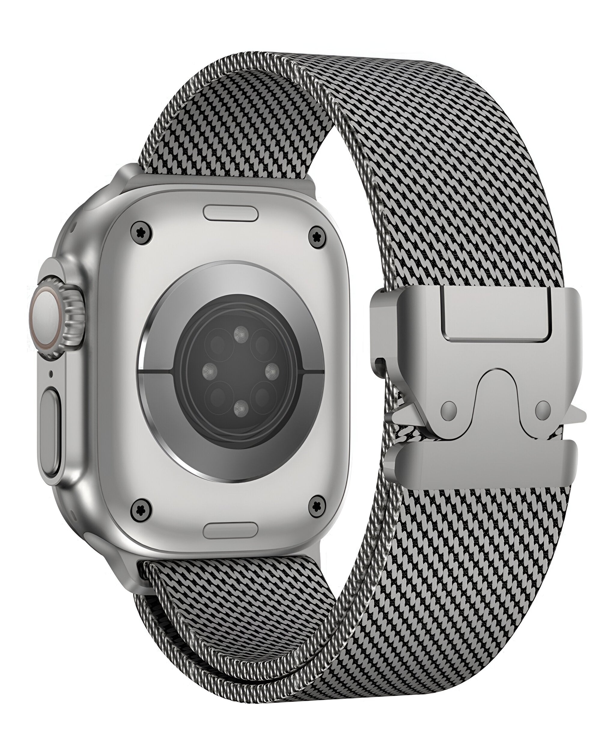 Apple Watch Uyumlu Metal Hasır Paslanmaz Çelik Amares Loop Kordon