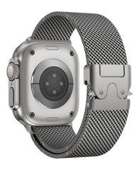 Apple Watch Uyumlu Metal Hasır Paslanmaz Çelik Amares Loop Kordon