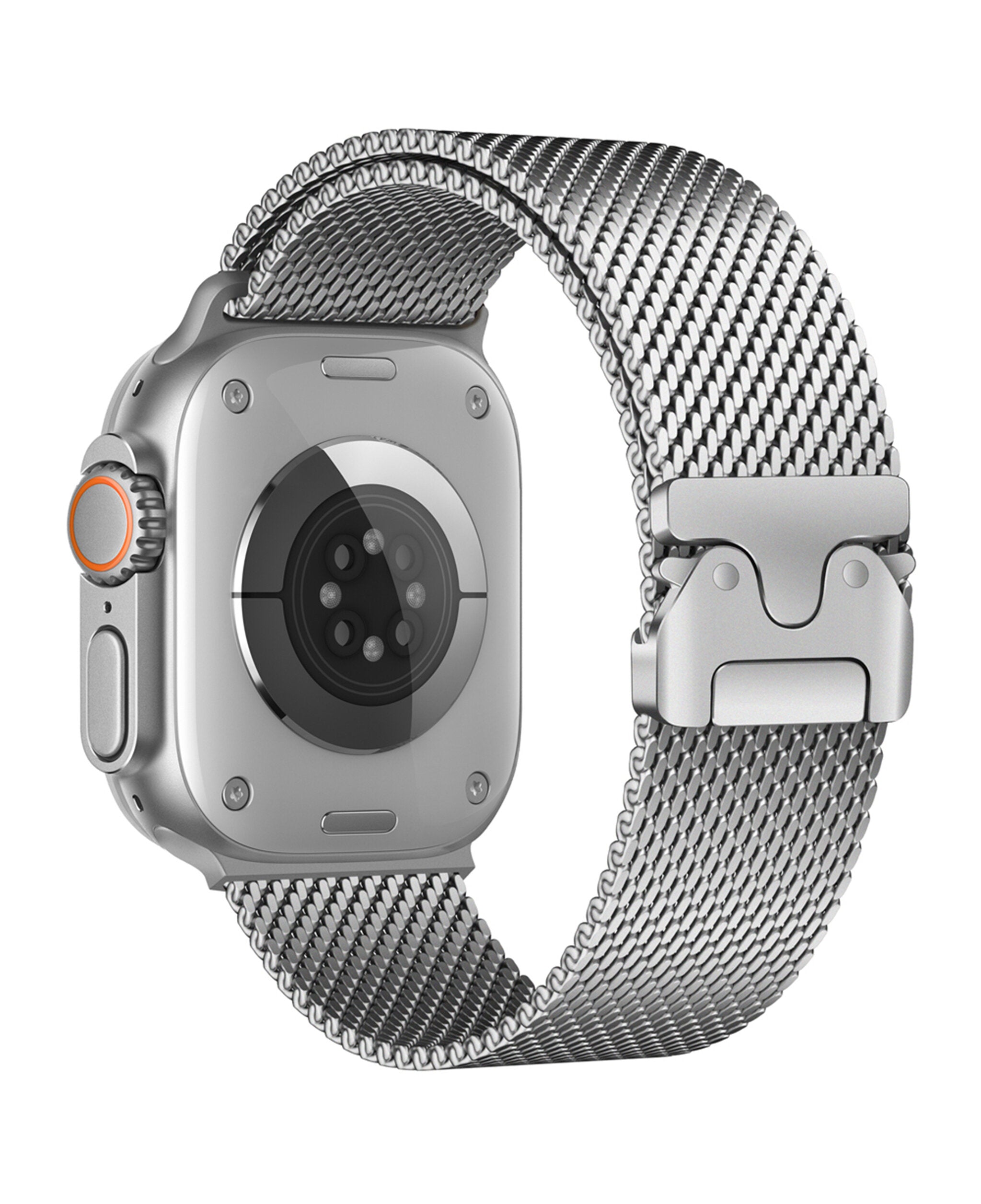 Apple Watch Uyumlu Metal Hasır Paslanmaz Çelik Amares Loop Kordon