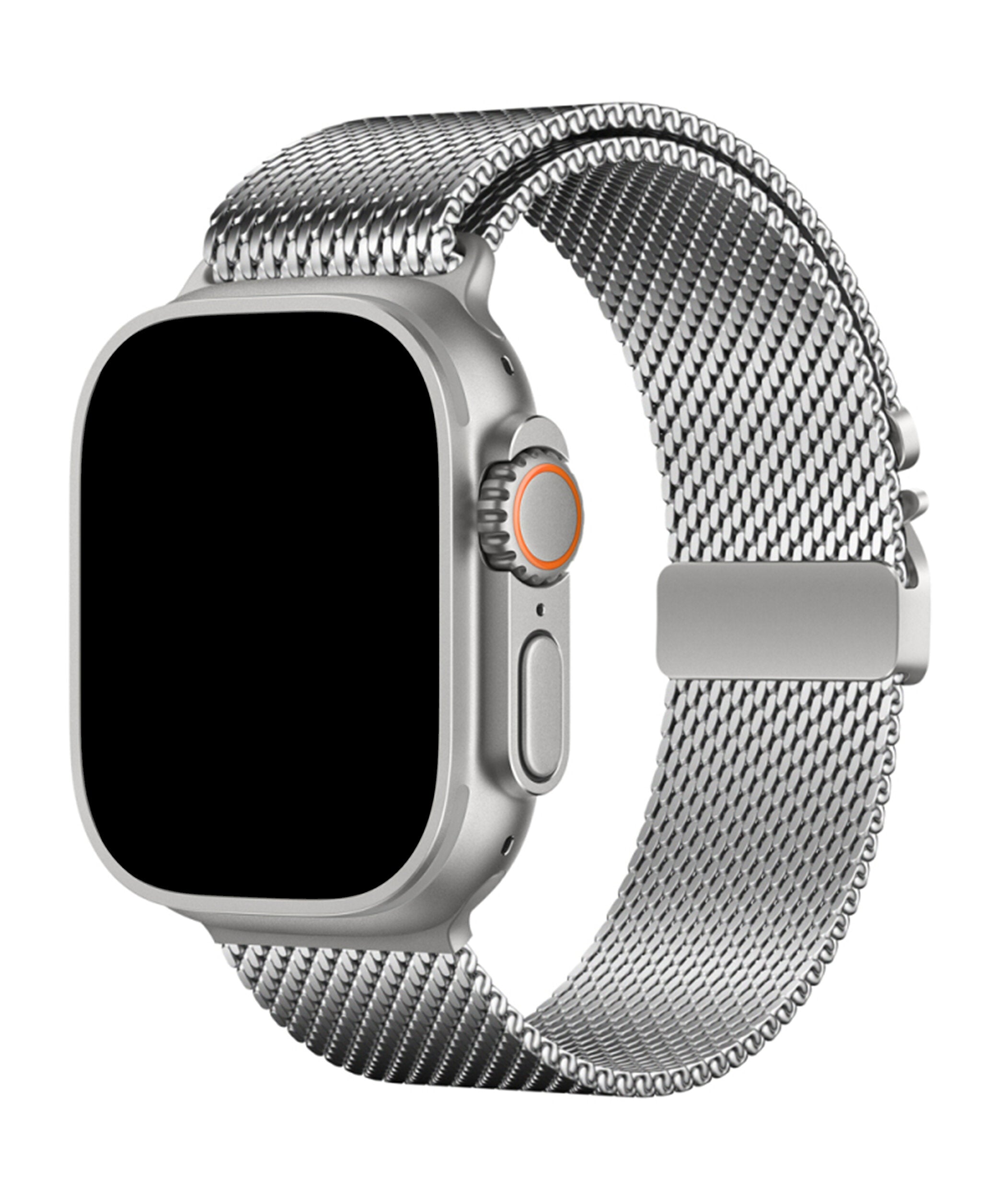 Apple Watch Uyumlu Metal Hasır Paslanmaz Çelik Amares Loop Kordon