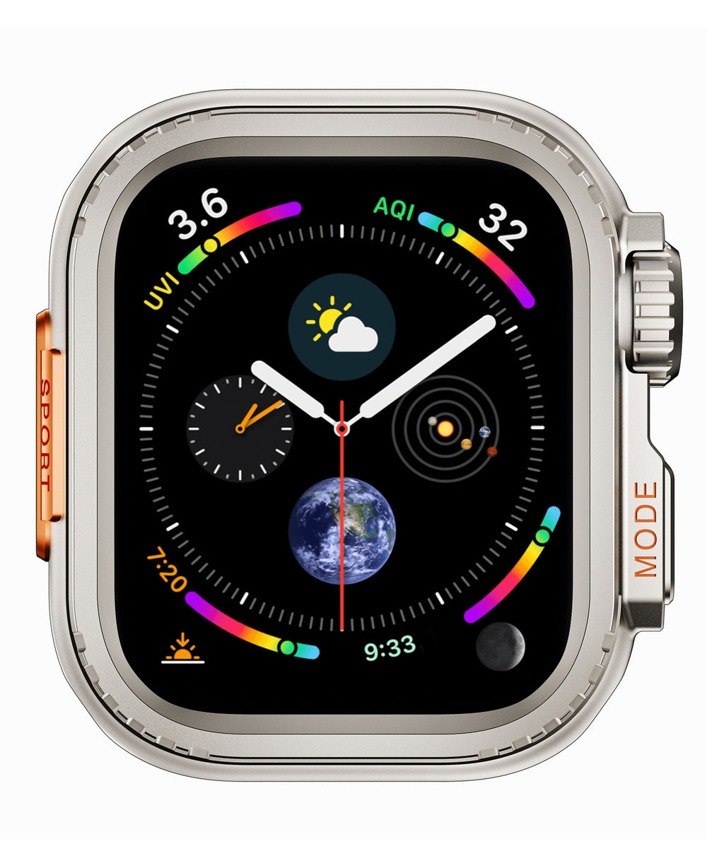 Apple Watch Ultra Dönüştürücü Metal Armor Kasa Koruyucu - Titanyum - Strapg