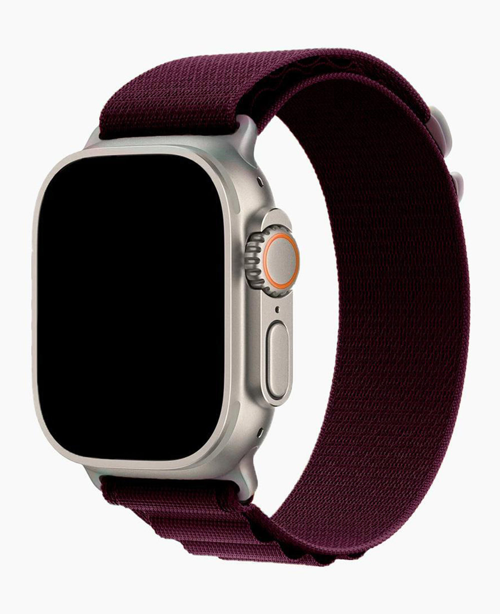 Apple Watch Uyumlu Alpine Loop Kordon - Bordo - Strapg