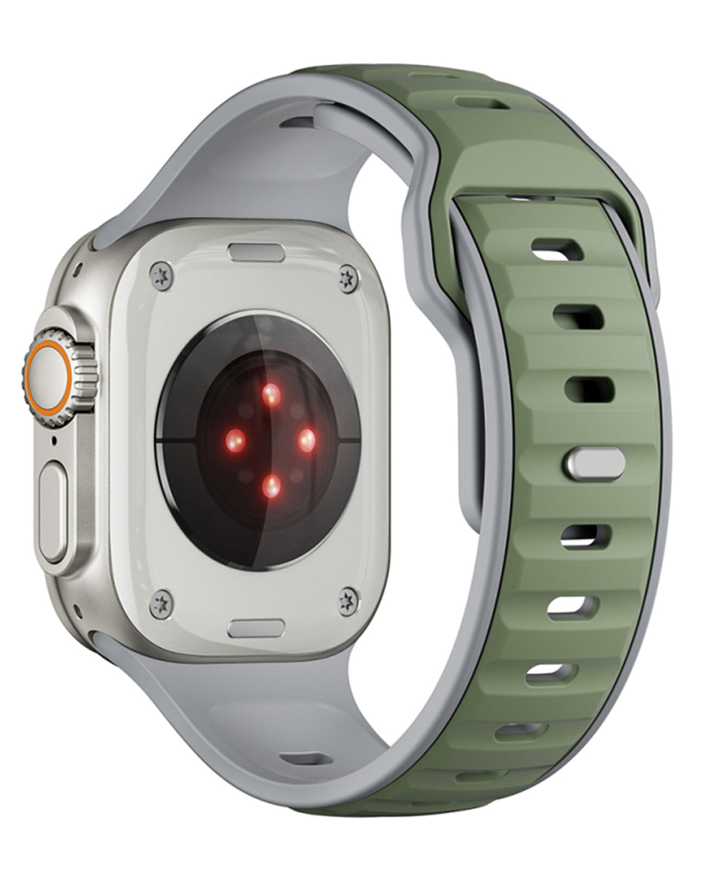 Apple Watch Uyumlu Çift Renk Silikon Twinpair Loop Kordon - Strapg