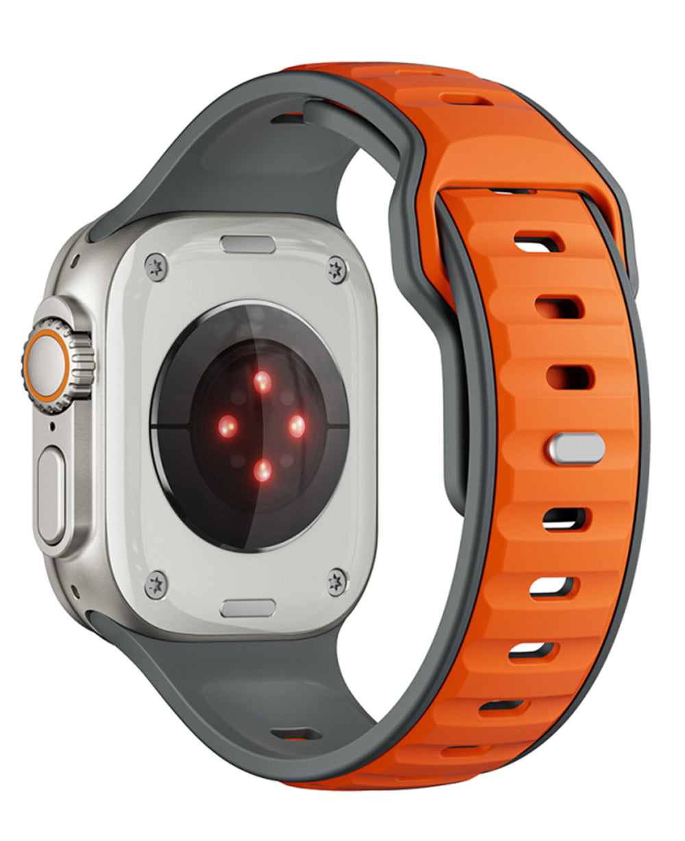 Apple Watch Uyumlu Çift Renk Silikon Twinpair Loop Kordon - Strapg