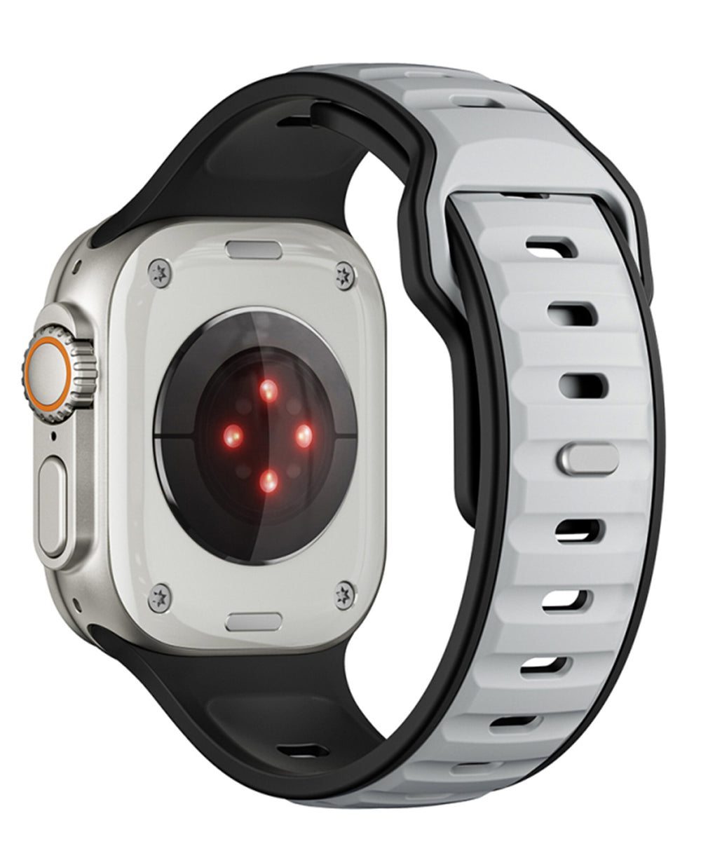 Apple Watch Uyumlu Çift Renk Silikon Twinpair Loop Kordon - Strapg