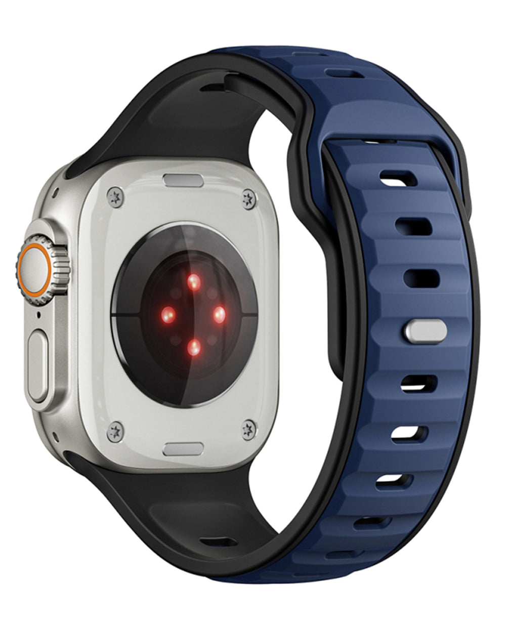 Apple Watch Uyumlu Çift Renk Silikon Twinpair Loop Kordon - Strapg