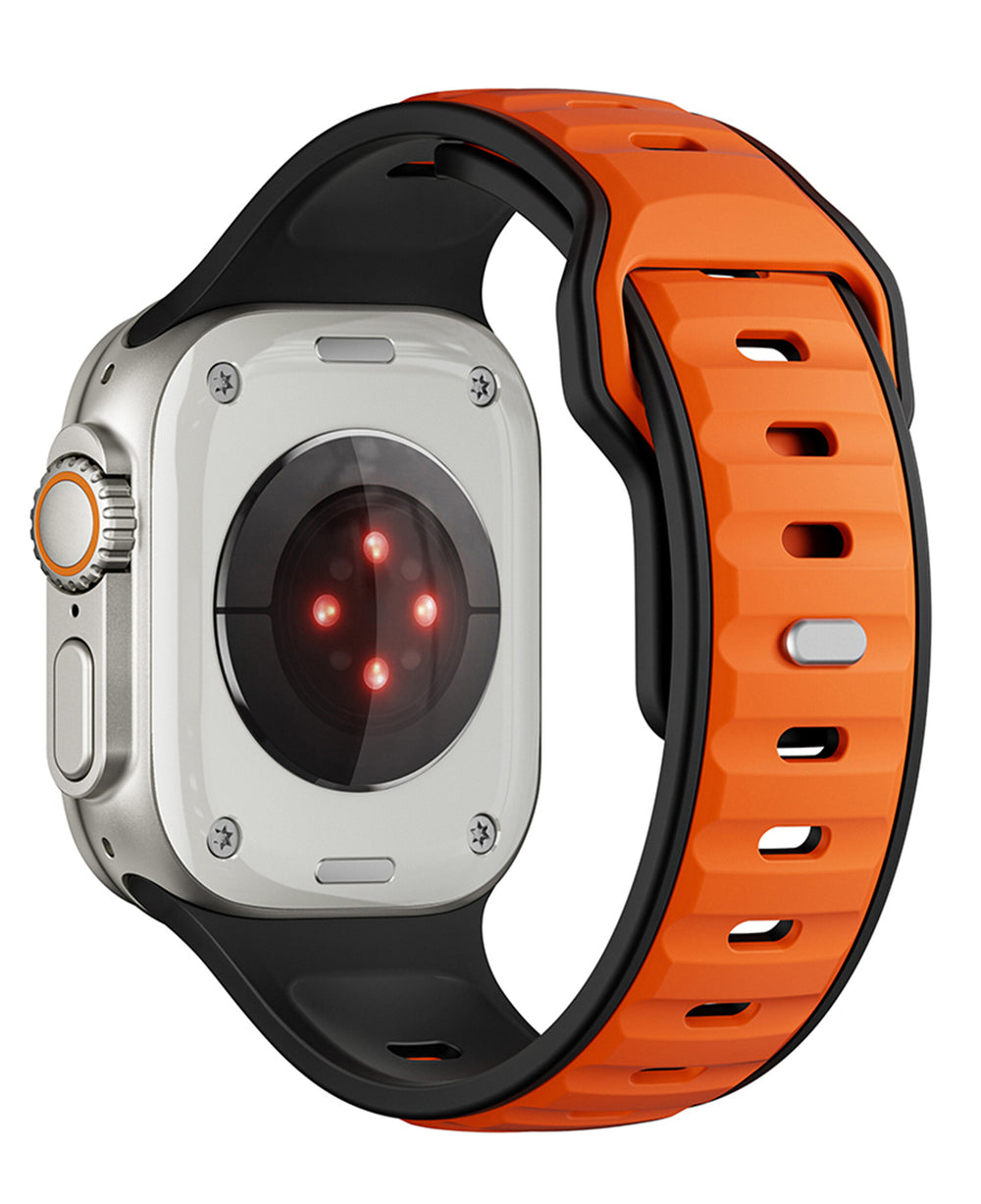 Apple Watch Uyumlu Çift Renk Silikon Twinpair Loop Kordon - Strapg
