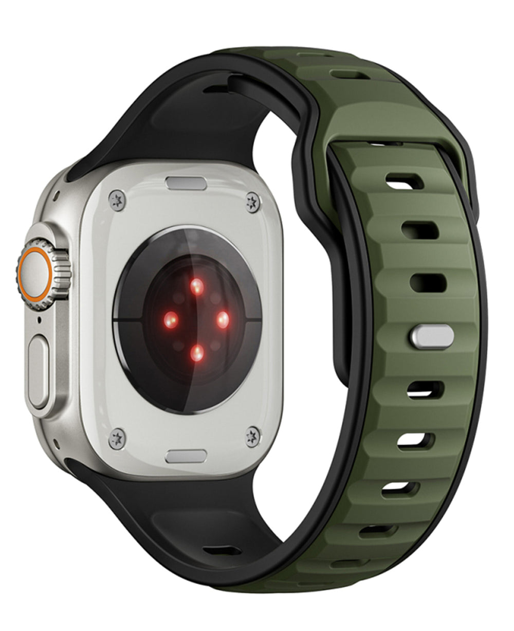 Apple Watch Uyumlu Çift Renk Silikon Twinpair Loop Kordon - Strapg