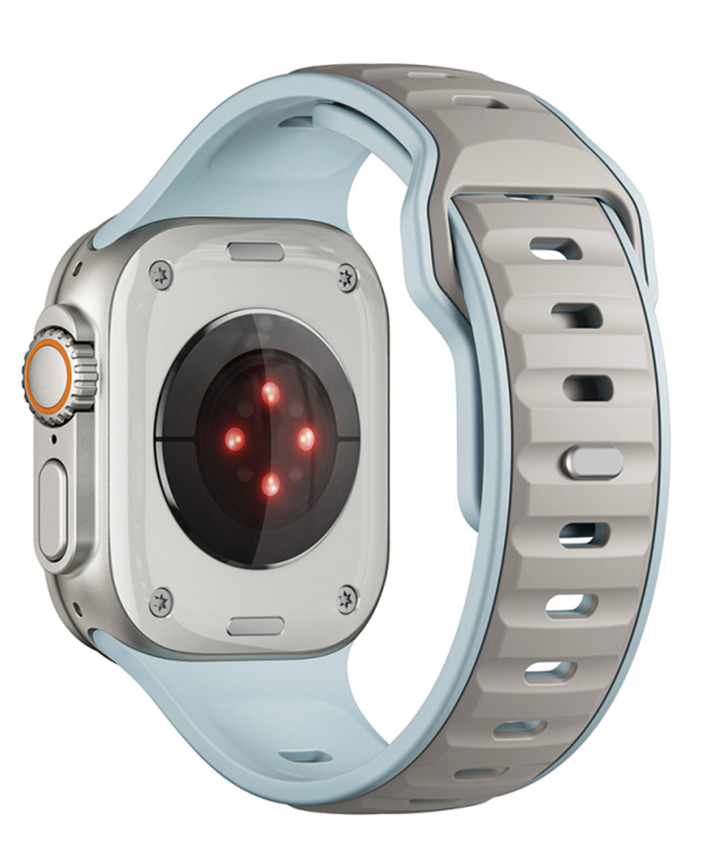 Apple Watch Uyumlu Çift Renk Silikon Twinpair Loop Kordon - Strapg