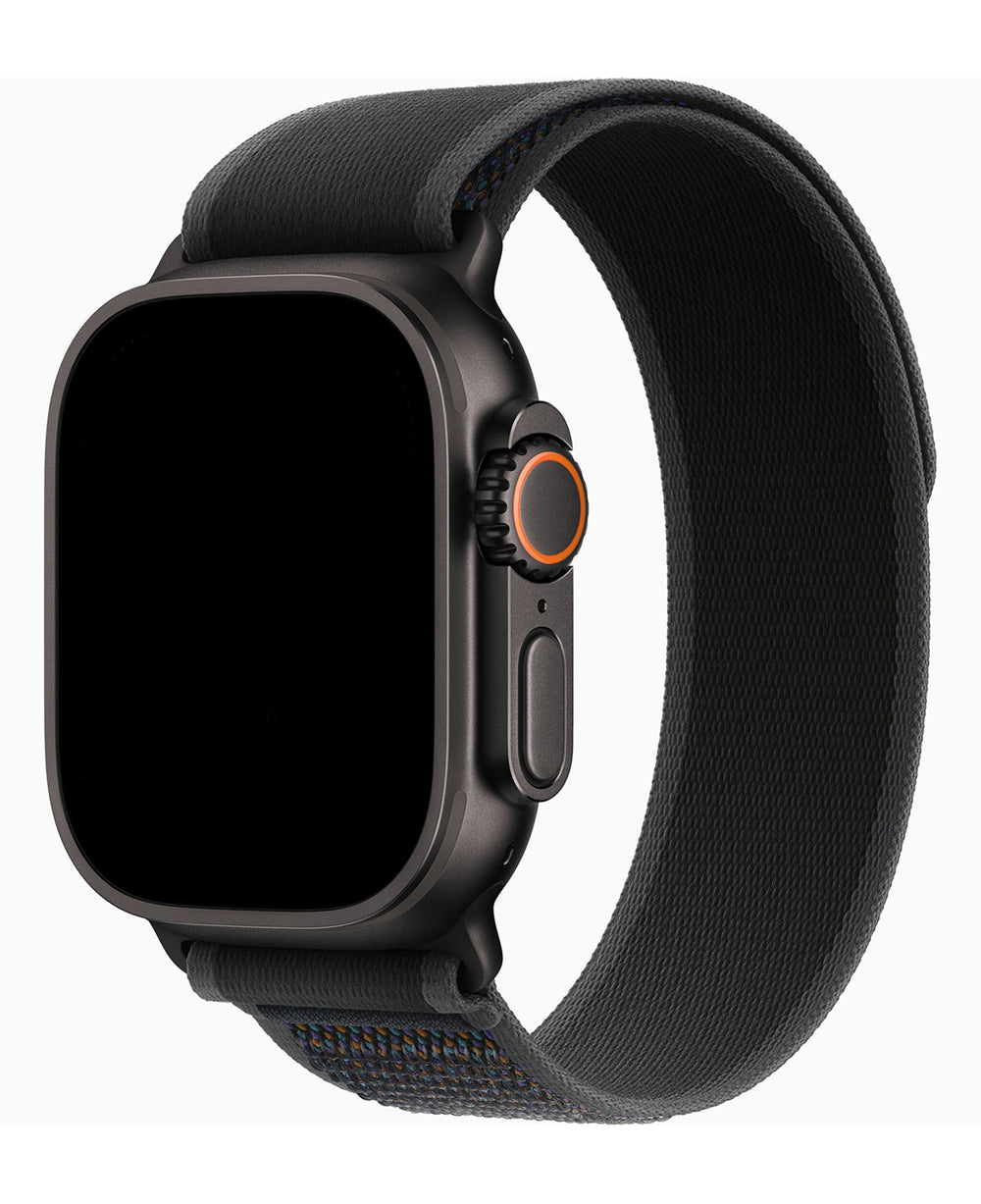 Apple Watch Uyumlu Kumaş Trail Loop Kordon - Mikro Siyah - Strapg