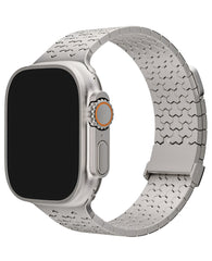 Apple Watch Uyumlu Manyetik Titanyum Nobex Loop Kordon - Titanyum Gri - Strapg