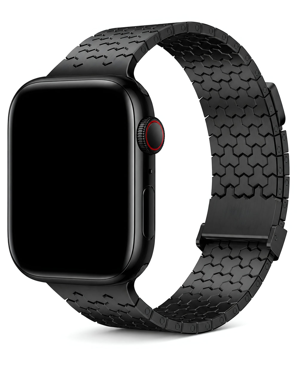 Apple Watch Uyumlu Manyetik Titanyum Nobex Loop Kordon - Titanyum Siyah - Strapg