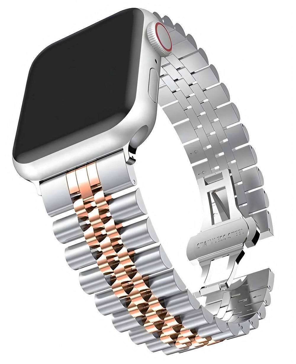 Apple Watch Uyumlu Metal Paslanmaz Celik Jubilee Loop Kordon - Strapg