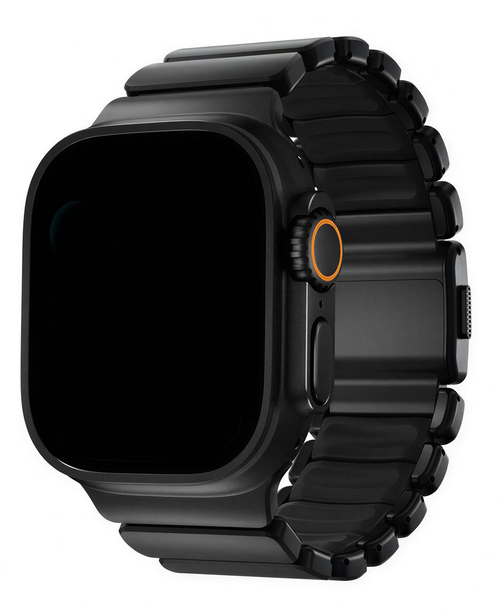 Apple Watch Uyumlu Metal Paslanmaz Celik Orion Loop Kordon - Siyah - Strapg