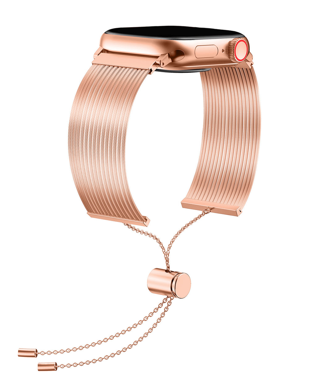 Apple Watch Uyumlu Metal Paslanmaz Çelik Roppel Loop Kordon - Strapg